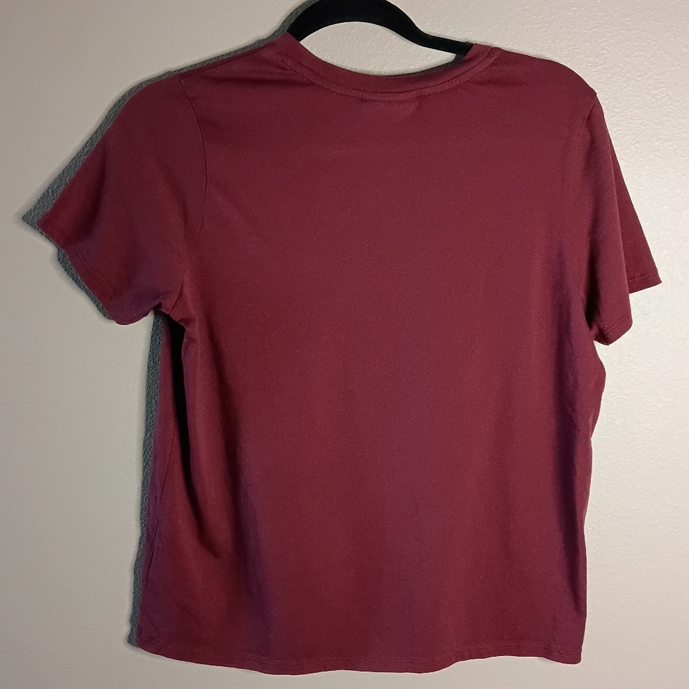 Modcloth Witches on Brooms T-Shirt Burgundy Graphic Print Cotton Halloween Sz M - Picture 4 of 7